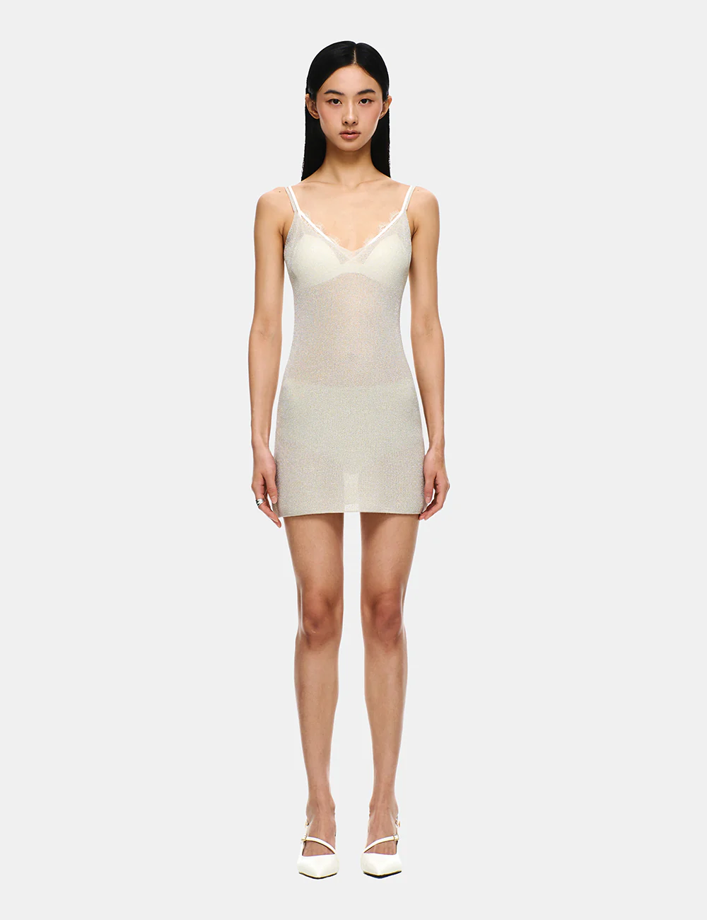 KNIT V-NECK MINI DRESS - Image 6