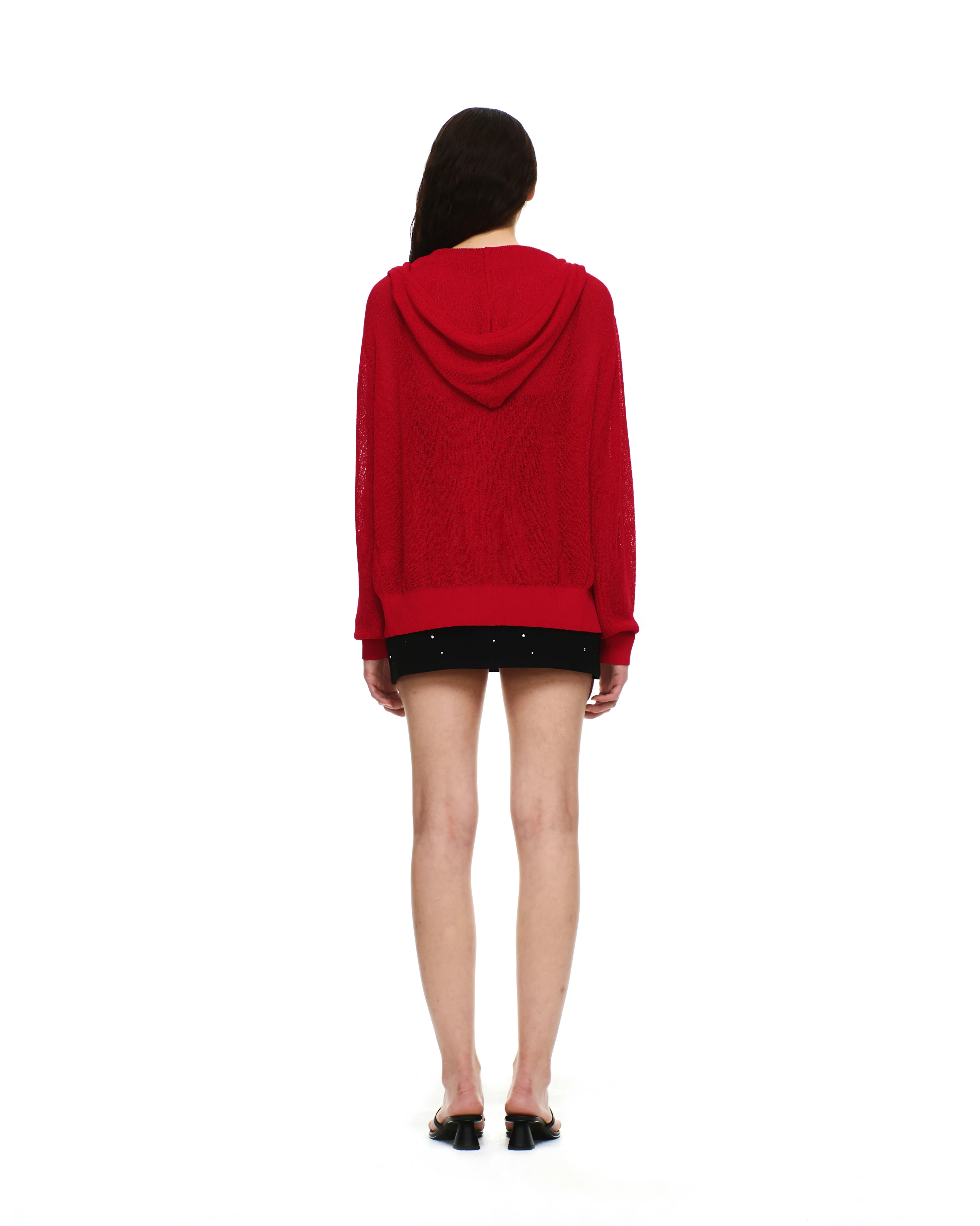KNIT ZIP-UP HOODIE - Image 3