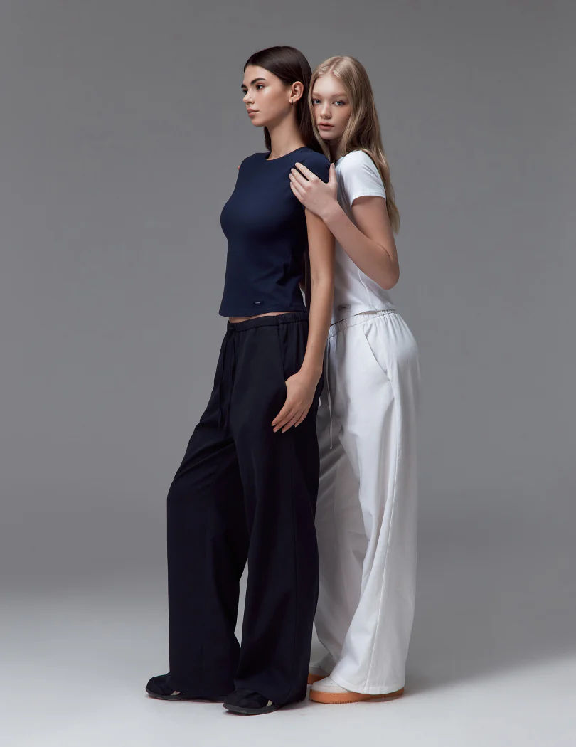NEW BASIC COTTON WIDE LEG PANTS - Image 12