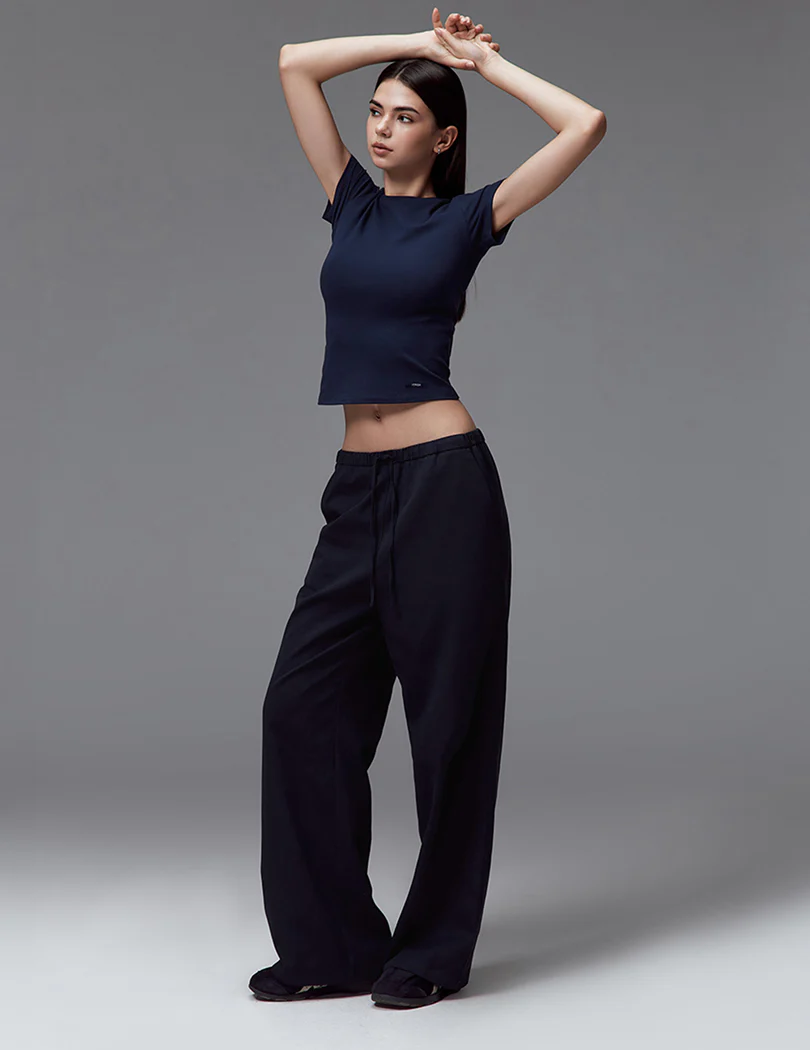 NEW BASIC COTTON WIDE LEG PANTS - Image 2