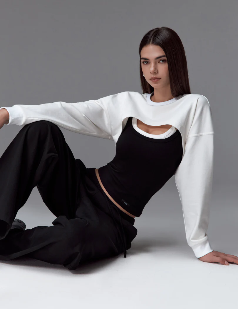 NEW BASIC COTTON WIDE LEG PANTS - Image 8