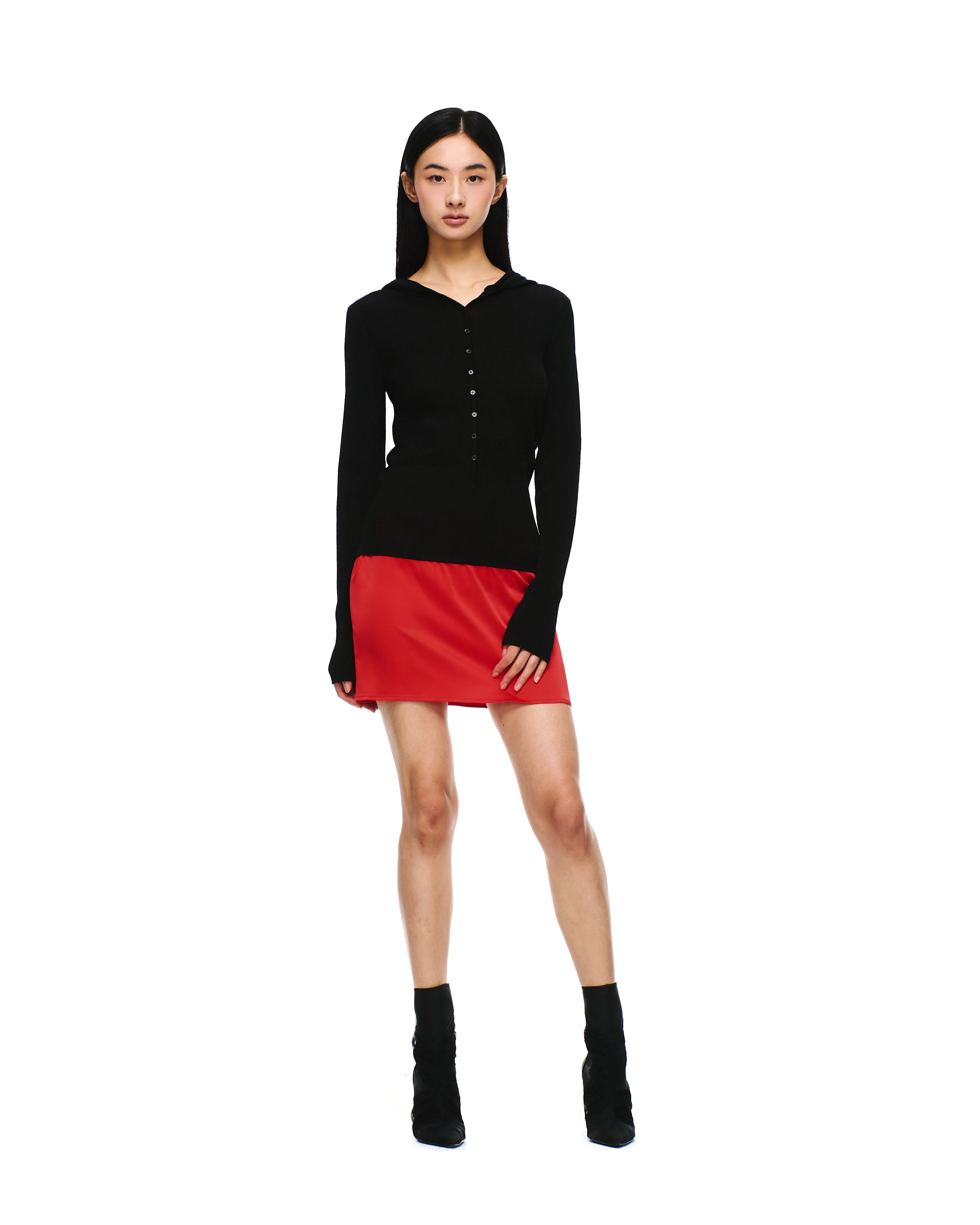 SATIN ELASTIC WAIST SKIRT - Image 7