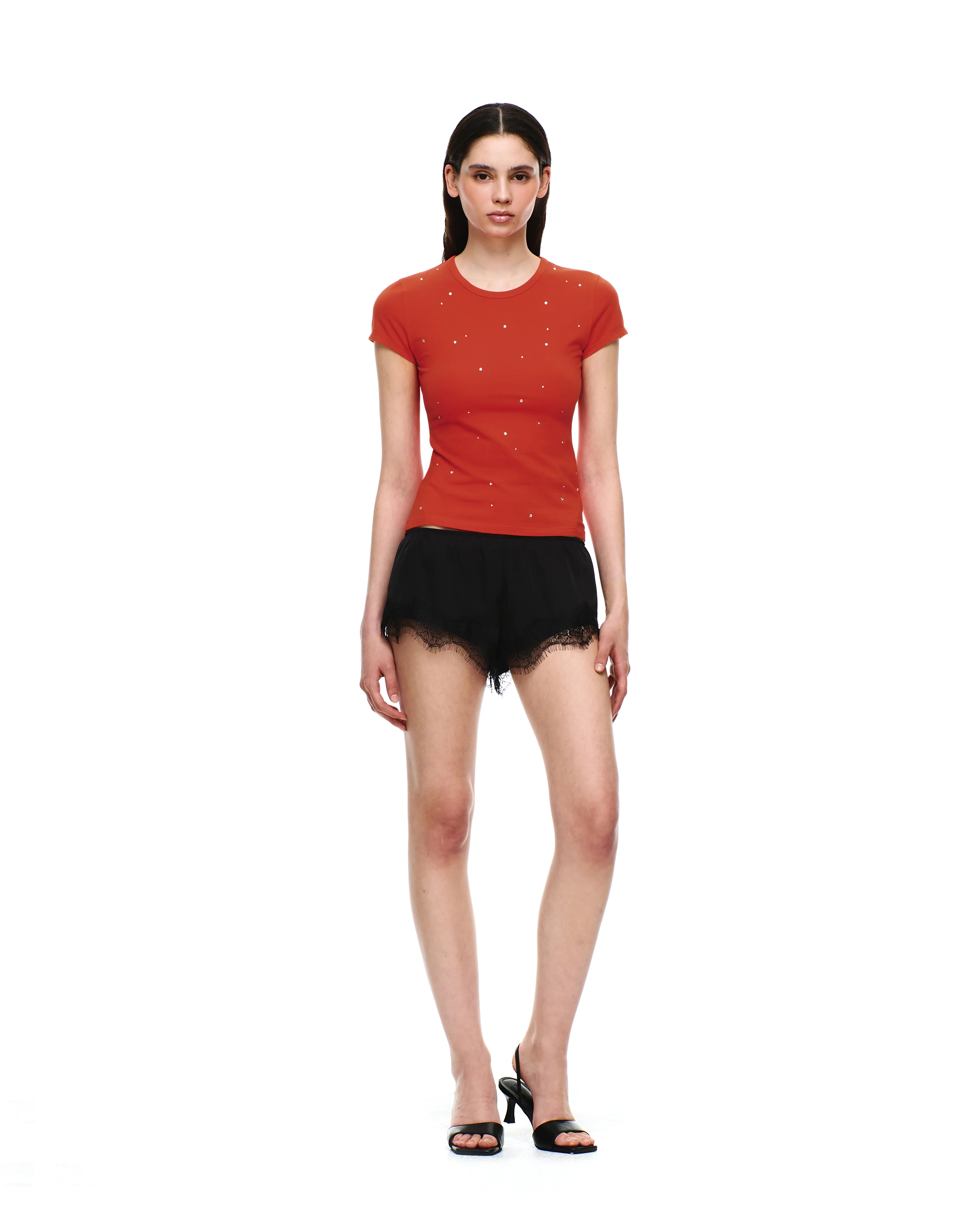 SATIN LACE SHORTS - Image 4