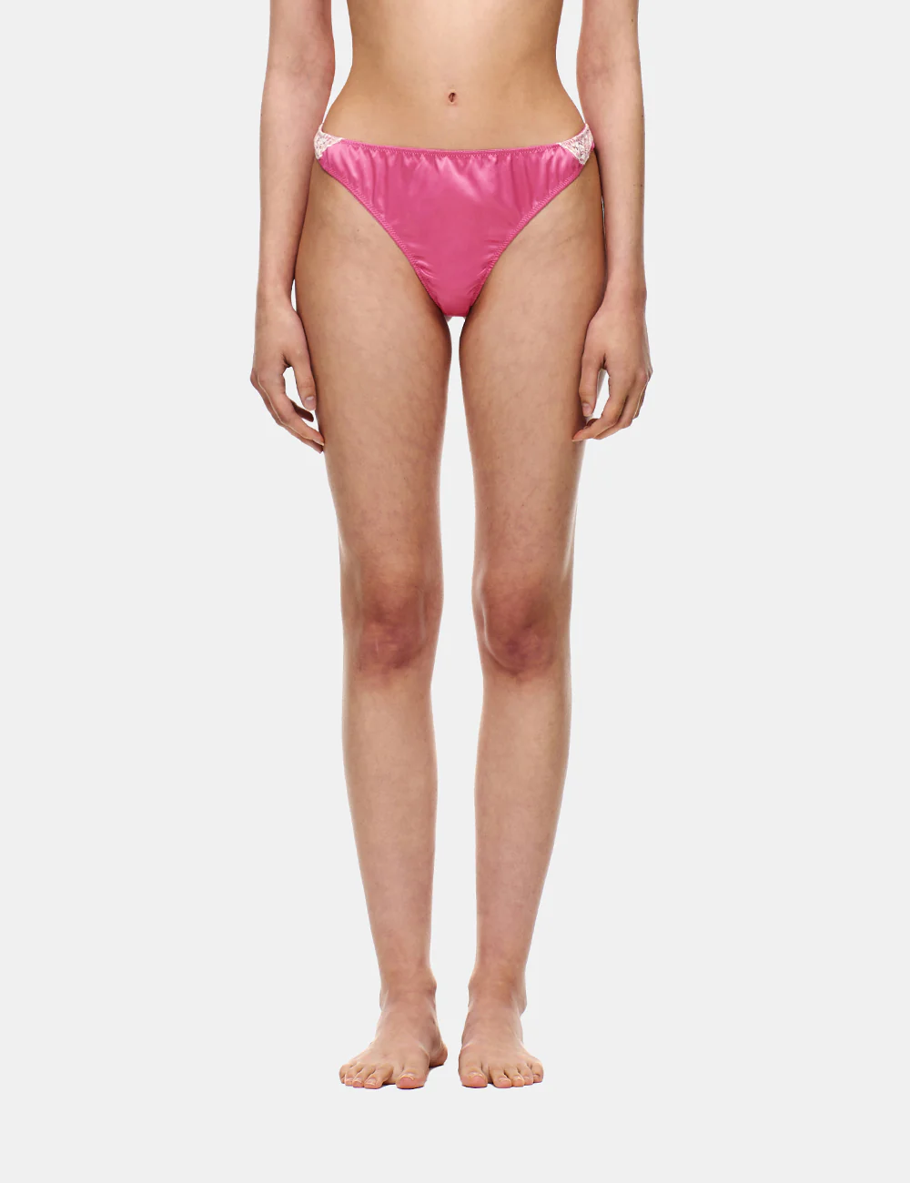 SATIN LACE THONG PANTY - Image 3