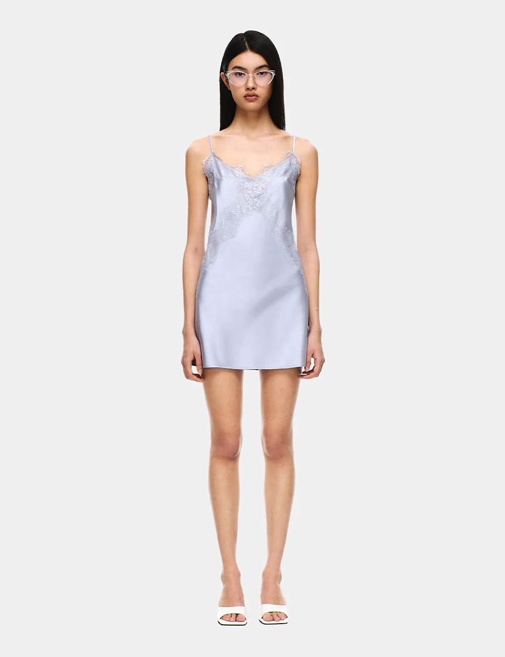 SATIN LACE-UP MINI DRESS - Image 4