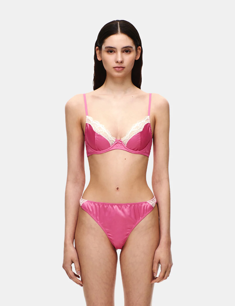 SATIN LACE WIRED BRA - Image 10