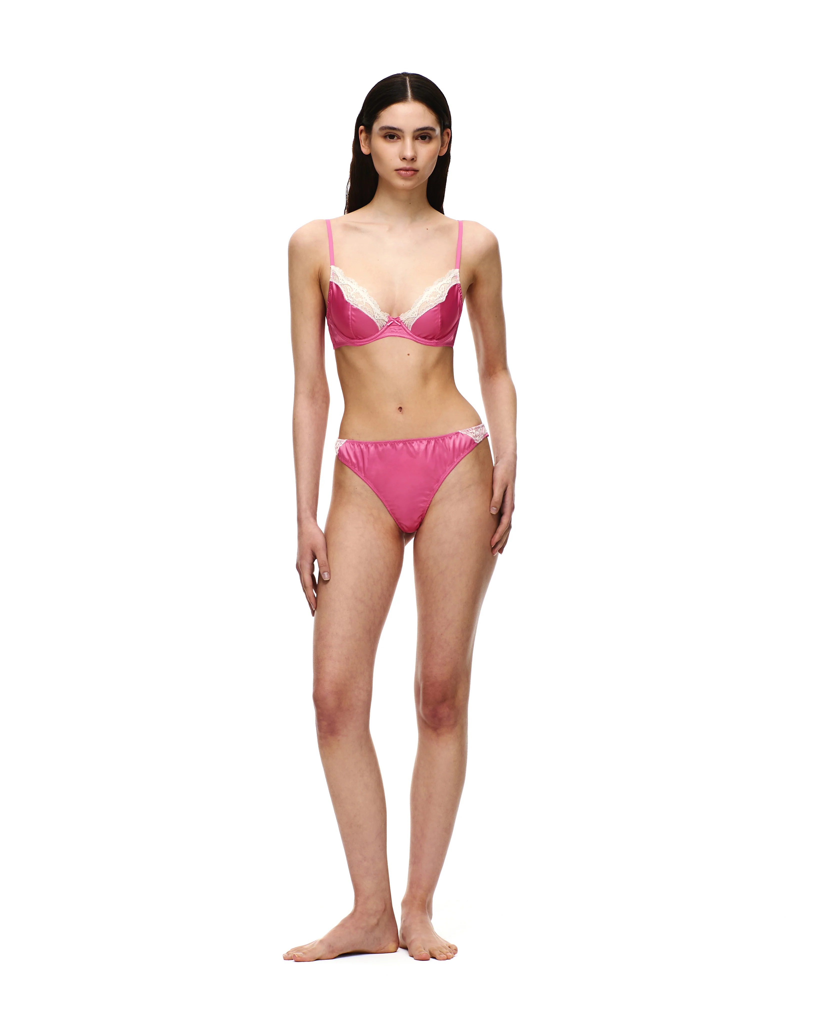 SATIN LACE WIRED BRA - Image 11