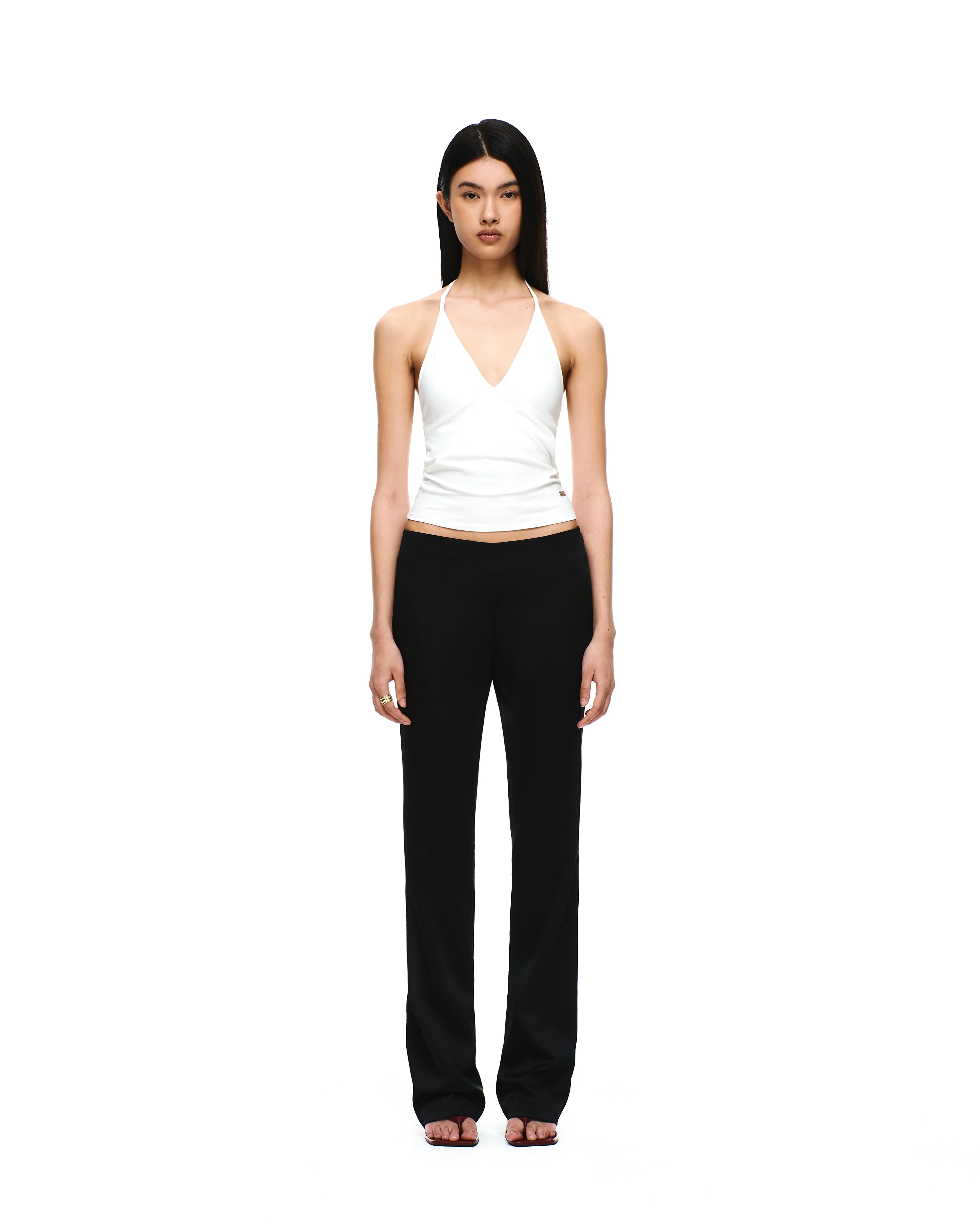 SATIN LOW-RISE PANTS - Image 2