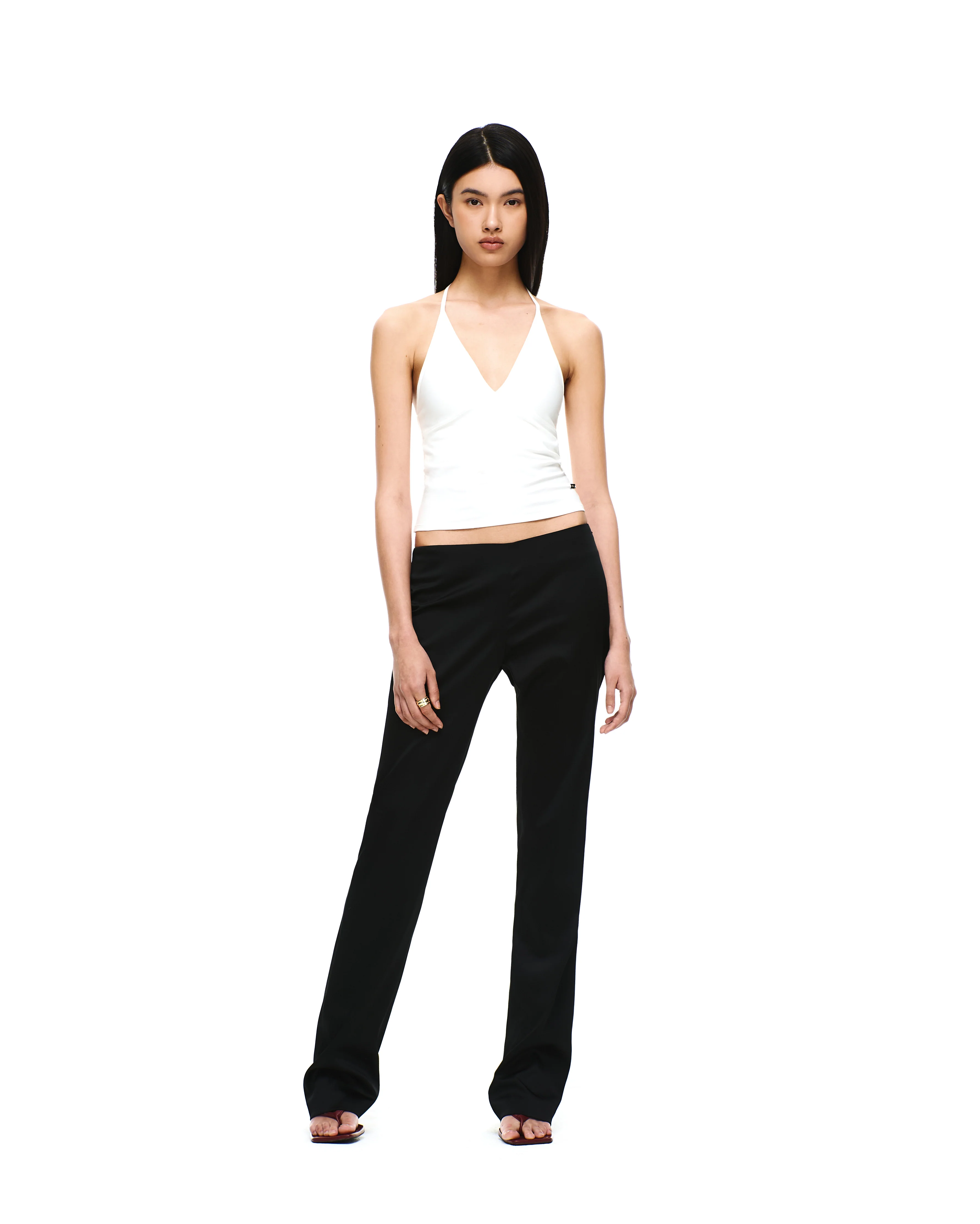 SATIN LOW-RISE PANTS - Image 4