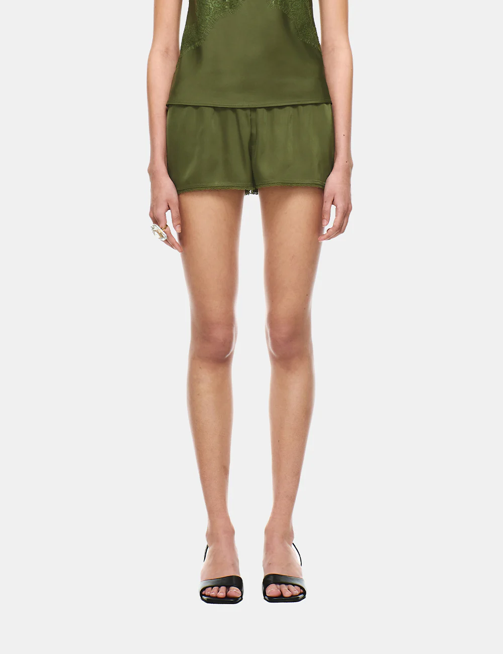 SATIN MINI LACE SHORTS - Image 13