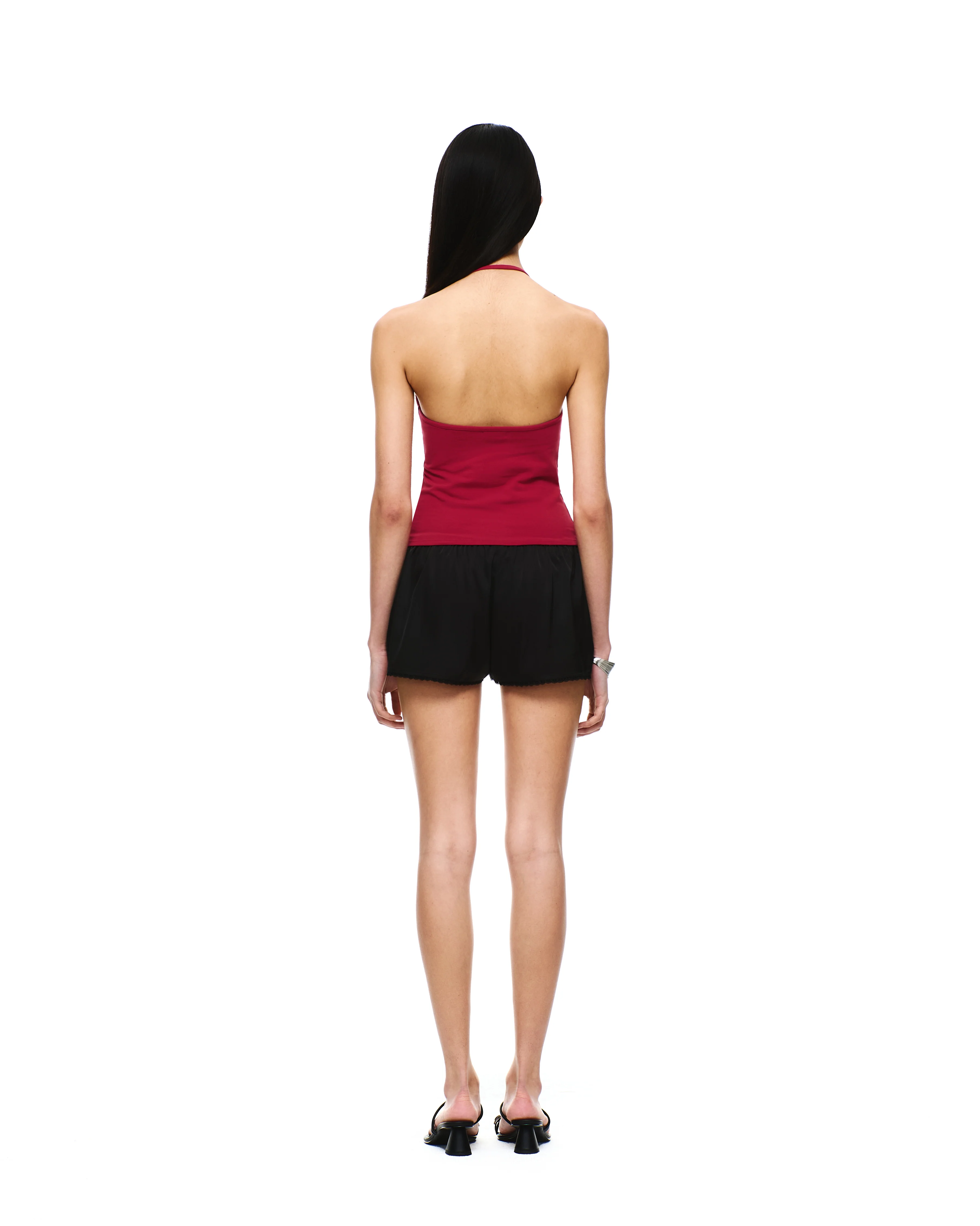 SATIN MINI LACE SHORTS - Image 3
