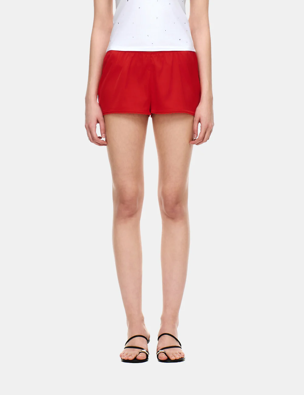 SATIN MINI LACE SHORTS - Image 5