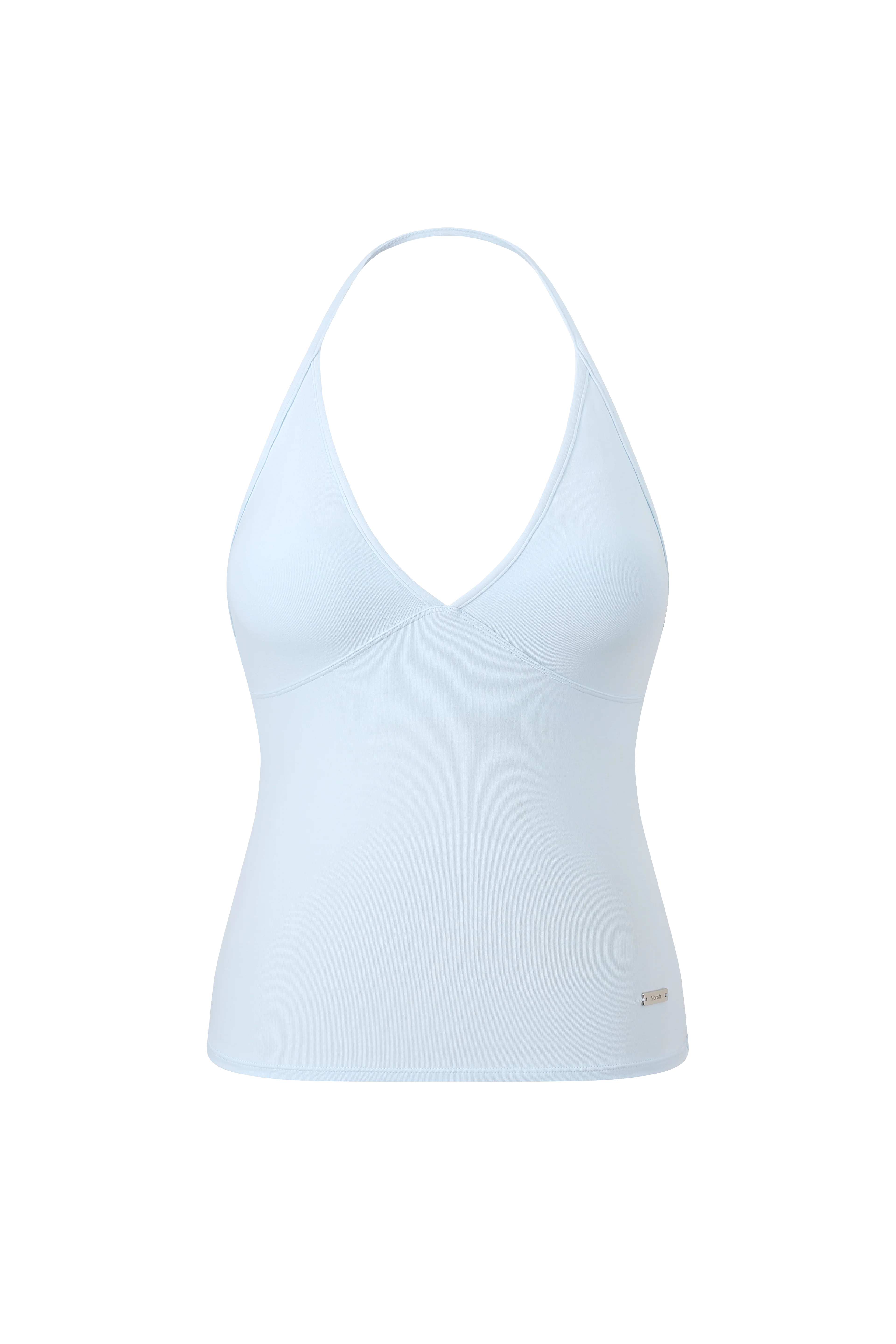 SOFT COTTON DEEP V-NECK HALTER BRA TOP - Image 10