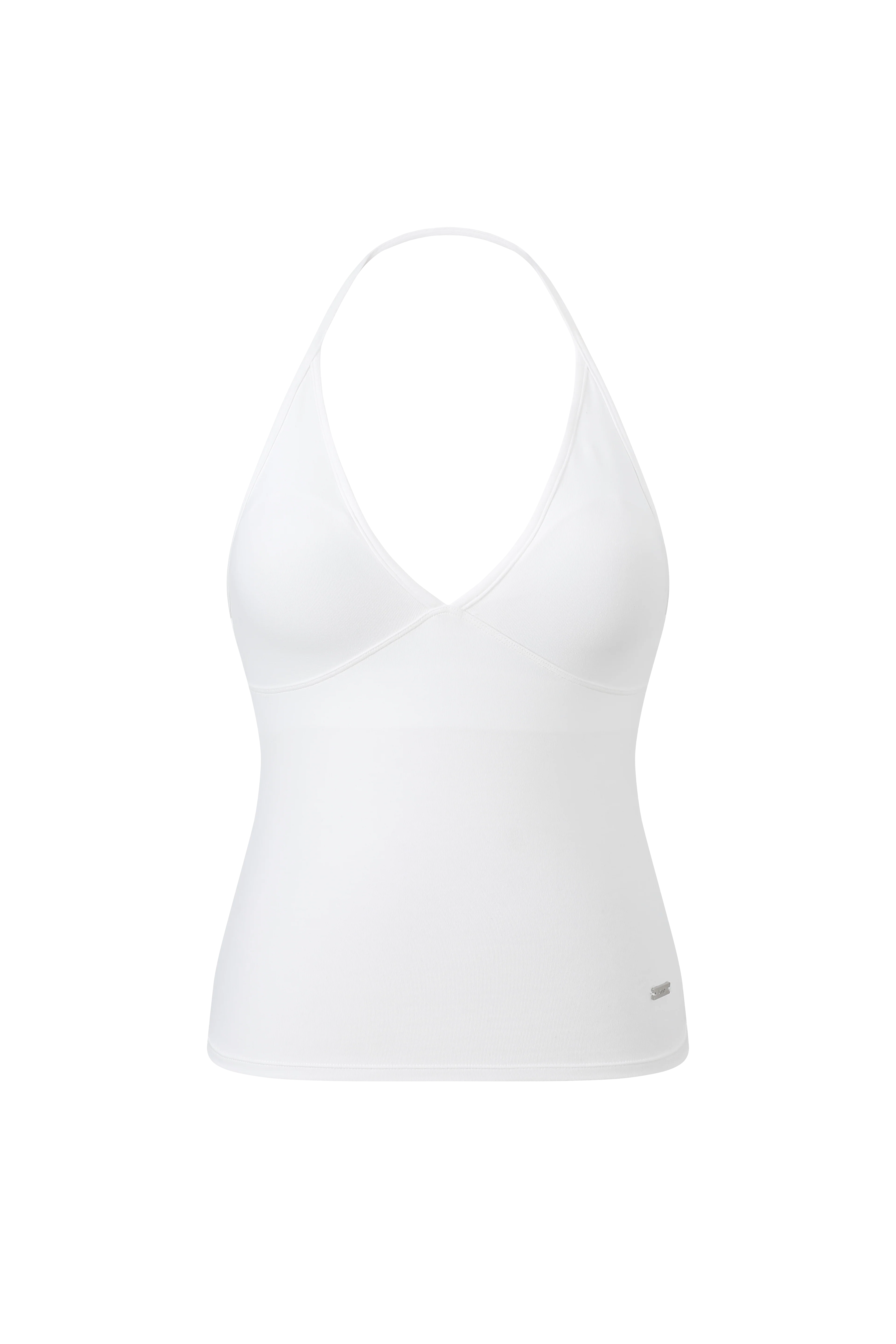 SOFT COTTON DEEP V-NECK HALTER BRA TOP - Image 6