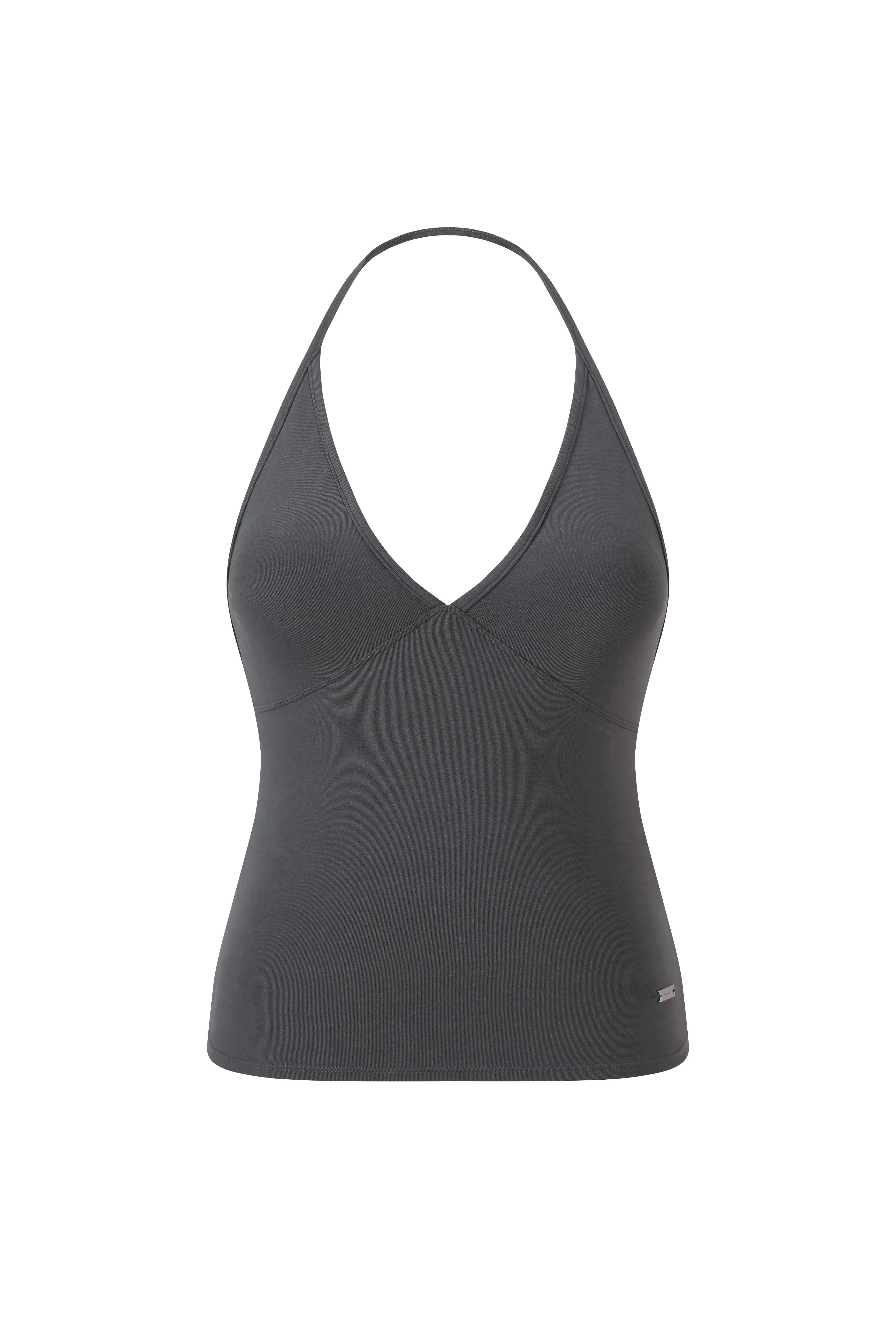 SOFT COTTON DEEP V-NECK HALTER BRA TOP - Image 8